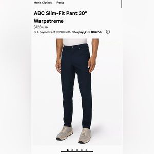 Lululemon ABC Pant 32, 30